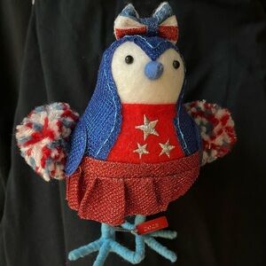 Patriotic Bird Plush with Stars Cheery